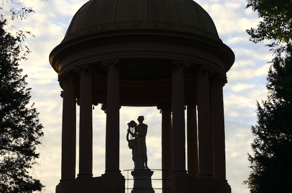 statue of Apollo in a circular colonnade