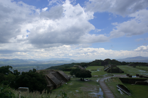 ruins on top of a mountain with a wide view