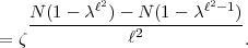            l2           l2-1
   N-(1---c-)---N-(1---c----)
= z            l2            .
