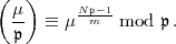 (  )
  m-     Npm-1
  p    =_  m    mod p .
