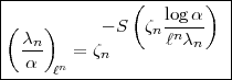 |-------------------------|
|              (   log a)  |
|(   )      -S  zn -n---  |
| cn-   = zn       l cn   |
---a--ln-------------------  