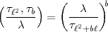 (      )   (      )b
  tl2,tb- =   --c---
    c        tl2+bl  